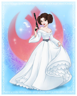 comicbookwomen:  Disney Princess Leia   by bewareitbites  So