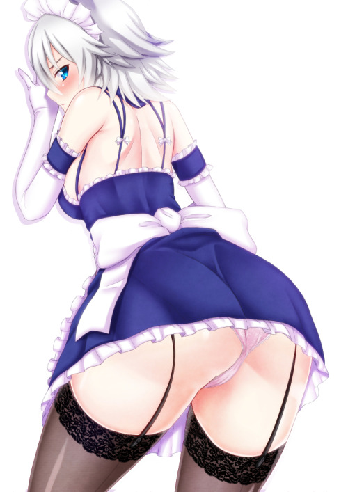 rule34andstuff:  Fictional Characters that I would “wreck”(provided they were non-fictional): Sakuya Izayoi (Touhou). Set II. 