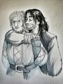 thecutestscribeoferebor:  tagathsketch:  Ori and Kili being fluffy