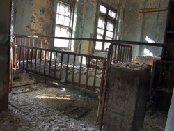 A crib from the Pennhurst State School and Asylum for Children,