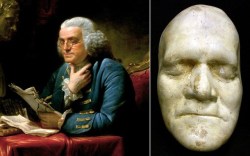 blondebrainpower:  Death mask of Benjamin Franklin FRS FRSA