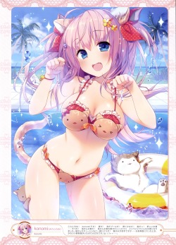 dekoi2501post:  animal ears bikini cameltoe cleavage kinokonomi