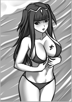 jadenkaiba:  Sketch time with Tharja/Sallya bikini from Fire