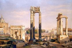 hadrian6:  View of the Roman Forum. 1845. Salomon Corrodi. Italian