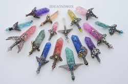 ideationox: Crystal Sword Charms by: ideationoxAvailable here!