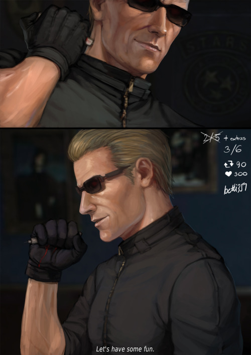 betti357:   The third part of the undressing Wesker game.I changed