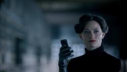 Lara Pulver playing Irene Adler from “Sherlock” Season