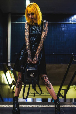 slickcrust:  Shelly d'Inferno by Haris Nukem for Killstar Clothing,