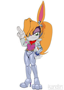 Starfox BunnieSketch Stream Commission for Flain of Bunnie, dressed