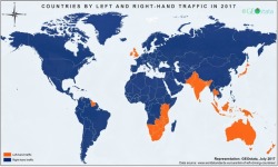 mapsontheweb:  Left and right-hand traffic around the world,