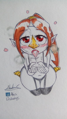 abedasquid:  Medli lewd comissionTraditional art by meReceiving
