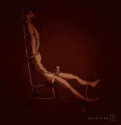 eroticdrawings-menandboys:  Naked… Sitting on the edge of a