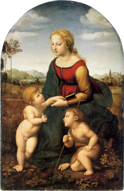 Raffaello Sanzio (1483-1520), Madonna and Child with saint Giovannino