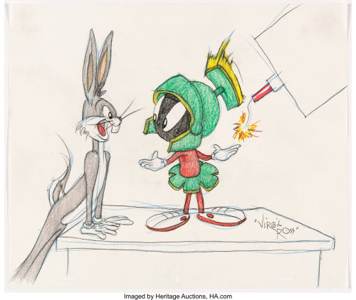 rocket-prose:  Original Virgil Ross illustration of Bugs Bunny