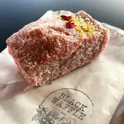 dasvegan:  Turkish delight lamington 🍰   Black Waffle Northcote