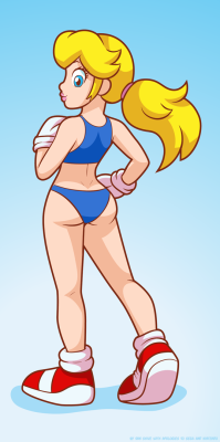 danshive: A minimal reference practice drawing of Peach dressed