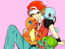 incompleteromance:   Unnamed - Red/Bulbasaur/Charmander/Squirtle