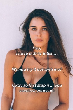 kiaras-cei-captions:Do you like her dirty fetish… I do