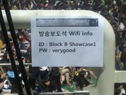 haneul-jang:  Free wifi at Block B’s showcase 