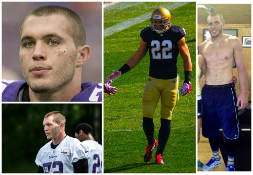 New Harrison Smith (Minnesota Vikings, Notre Dame Fightin’ Irish) photos. Past posts about Harrison Smith: http://hothungjocks.tumblr.com/search/Harrison Smith