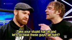 mithen-gifs-wrestling:  “The hat’s not stupid, he’s stupid.”