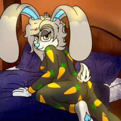 dr4xx0r: bunny in onsie so comfy *cough* nsfw *cough* in the
