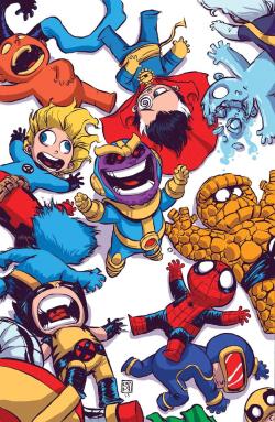longboxsaga:  Marvel Infinity event #4. Baby variant cover illustrated