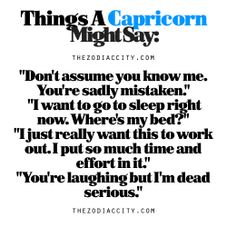 zodiaccity:  Zodiac Files: Things A Capricorn Might Say. 