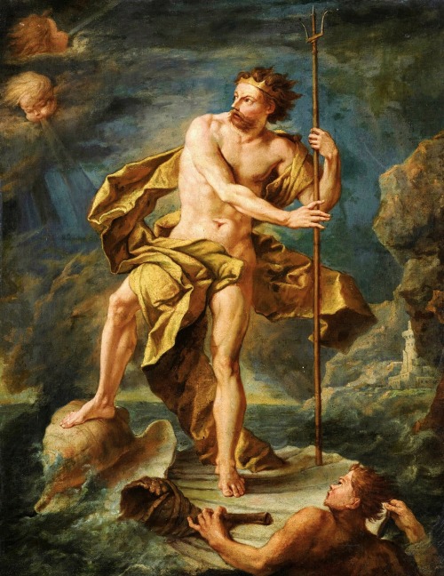 hadrian6:Neptune. 18th.century. Neapolitan School. oil/canvas. 