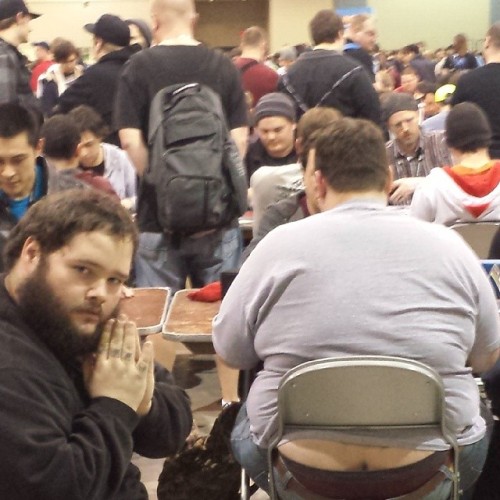 theprogramisupgraded:  redeyesblackdr4gon:  yungcrybby:  unbitrium:  yourstarcolouredeyes:  bwarch:  zio-masada:  This is one of those “I scrolled down hoping for an explanation” things  Dude went to a Magic: The Gathering tournament and saw a whole