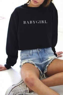 okaywowcool:  babygirl sweatshirt | more sweatshirts