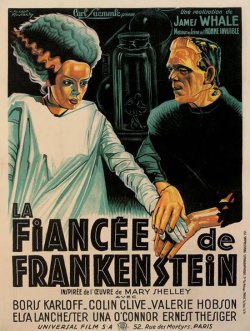 vintagegal:  French film poster for The Bride of Frankenstein