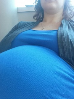 nerdynympho87:Officially 28 weeks pregnant! (I’m not THAT gigantic,
