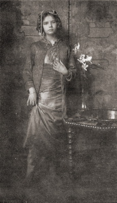 rivesveronique:  Girl, lifting her skirt  - photogravure c1909