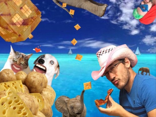 attemptedmurderess:  i put some of the favourite edits i made in one place and the first one was posted with this golden caption hehe:  apparently this is what merk’s day off looks like according to the tags, and yes those are jackieboy-man and a cheez