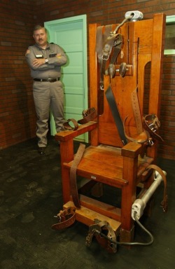 crime-time:  The now-retired “Old Sparky" electric chair