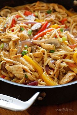 in-my-mouth:  Creamy Cajun Spiced Pasta with Chicken Strips,
