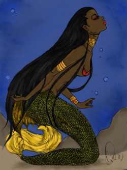 fyblackwomenart:  African Mermaid by *SithLordLiisa:: Check out