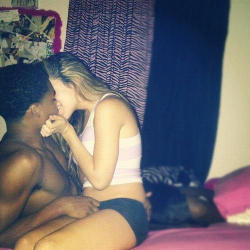 Interracial kissing