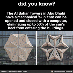 did-you-kno:  The Al Bahar Towers in Abu Dhabi have a mechanical