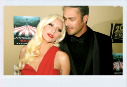 feelingtonights:    Lady Gaga and Taylor Kinney at the red carpet