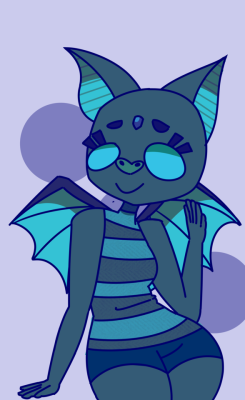 rasmuslikestodraw:bat chick reblaging an qt battu for a friend