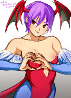   Lilith doing the heart-shaped boob pose~<3    Commission
