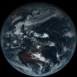spaceexp:  Full disk, true-color image of Earth taken by Himawari-8,