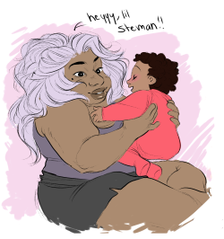 ems-su-human-au:  human au crystal gems +baby steven to kick