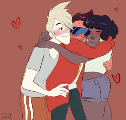 comicalsansy:  poly kids group hug B) 