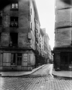 onlyoldphotography:  Eugène Atget: Rue Laplace and Rue Valette,