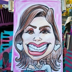 Drawing caricatures at the Tiny House Festival in Beverly, MA