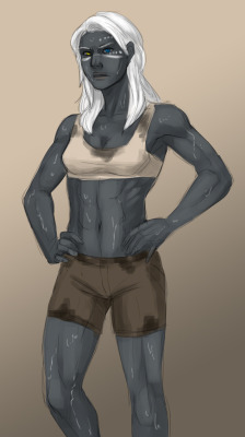 asktrollleona:  Idk, I promised gay muscular women, and here