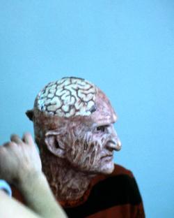  Robert Englund having make-up applied for Nightmare on Elm Street